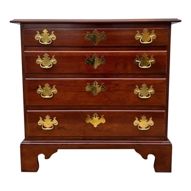 Councill Furniture Georgian Style Chippendale Cherry Bedside Chest 