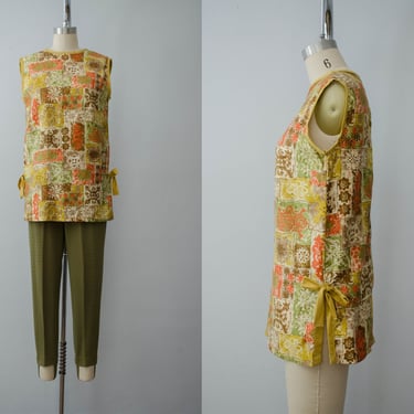 lightweight tunic | 1960s batik cotton tunic 