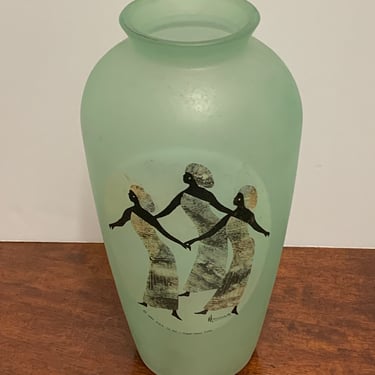 Vintage Signed Art Glass Vase 