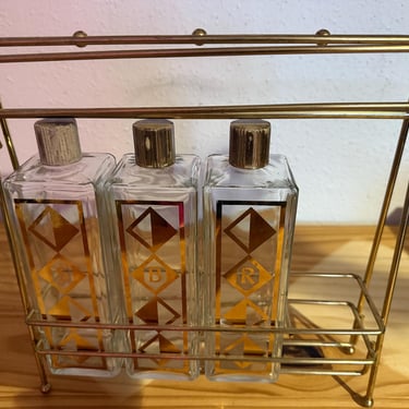 MCM Vintage Hollywood Regency Decanter Caddy w/ Lock 