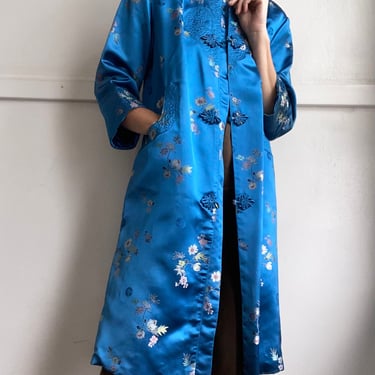 vintage satin cheongsam evening coat 