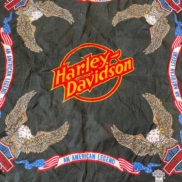 Harley Davidson bandana Vintage 1980s Eighties Scarf Usa 