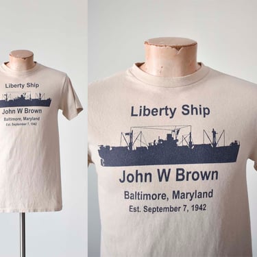 Vintage Baltimore Tshirt / Vintage Baltimore Ship Tshirt / Baltimore Tee / 1980s Baltimore / 1990s Liberty Ship Baltimore Tshirt 