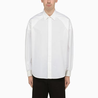 Alexander Mcqueen White Cotton Shirt With Ribbed Cuffs Men
