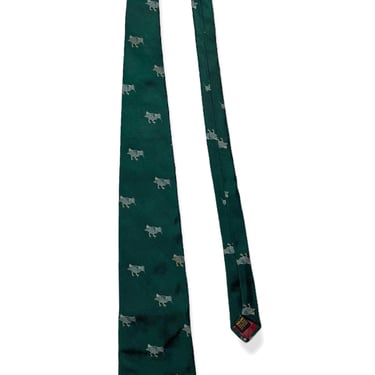 Vintage PAUL STUART Silk Necktie ~ Repp Stripe / Club / Embroidered Crest / Bird ~ Preppy ~ Ivy Style ~ Trad ~ Tie ~ 