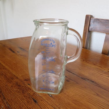 Vintage Glass Milk Baby Formula Pitcher 4 Cups Formulette 