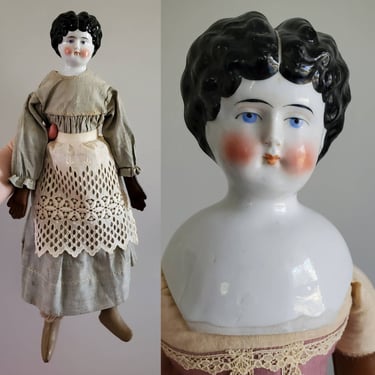 Antique China Head Lowbrow Doll - Antique German Dolls - Collectible Dolls 20