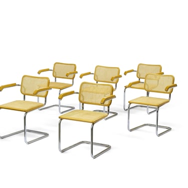 Set of 6 Cesca chairs by Marcel Breuer 