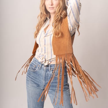 1970’s Brown Suede Fringe Vest