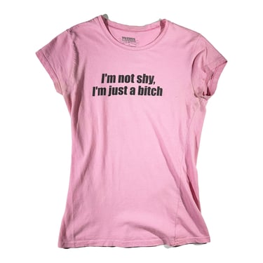 Vintage Slogan T-Shirt I'm Not Shy I'm Just A Bitch