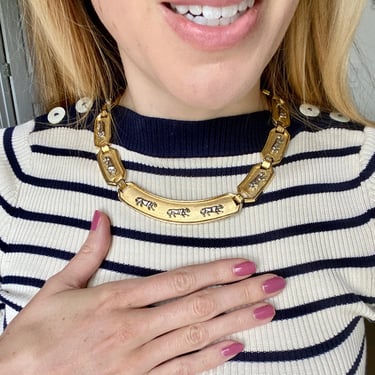 Gold &amp; Silver Prowling Panther Collar Necklace