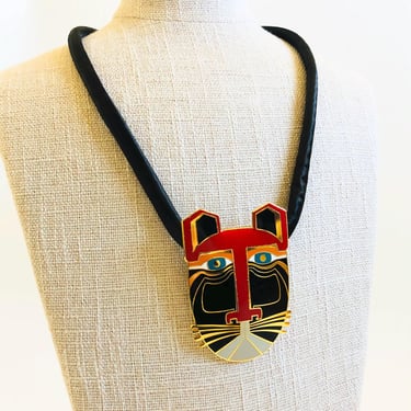 Large Laurel Burch Miikio Cat Pendant 