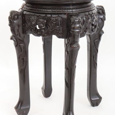 Chinese Lacquered Wood Stool