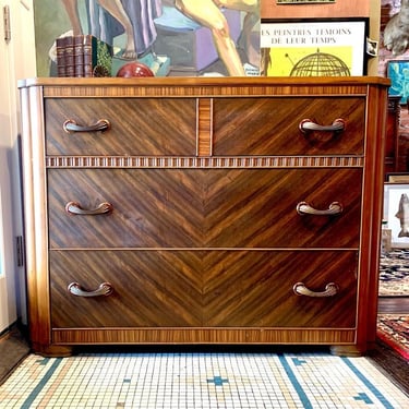 Deep drawer, art deco dresser (pending sale)