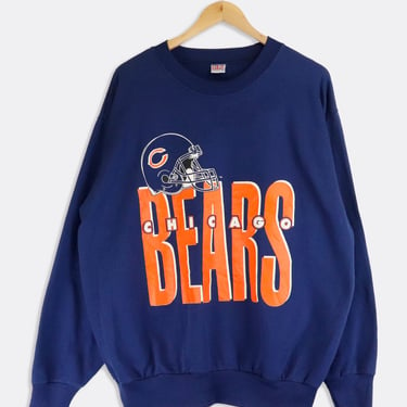 Vintage NFL Chicago Bears Helmet Sweatshirt Sz XL