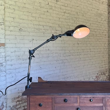 Vintage Fostoria/Dayton Machinist Bench Mount Lamp 