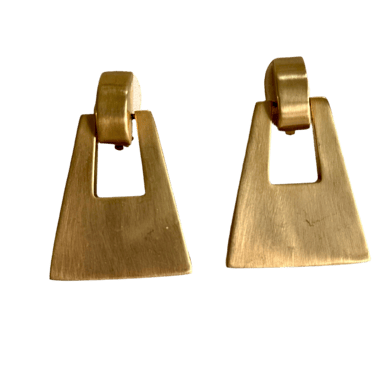 Huge 80s Brushed Gold Door Knockers