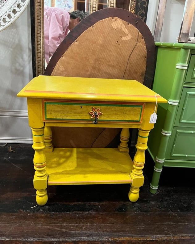 Yellow night stand. Straight outta the 70’s. 22” x 14.25” x 22.5” 