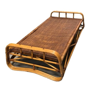 Restored Rattan 1930's Cot Style Day Bed Frame 