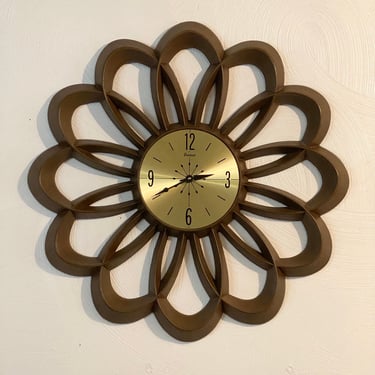 Mid Century Modern Wall Clock by Burwood, Circa 1960s - *FREE Shipping on this item. 