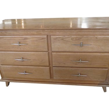 6 Drawer Dresser (CONSIGNED, 54"x19"x32", Oak)
