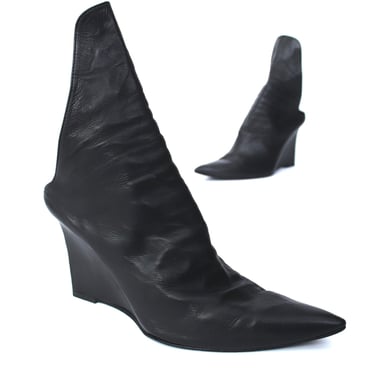 Ann Demeulemeester Lambskin Mule Boots