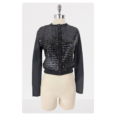 vintage 50's sequined cardigan (Size: S)