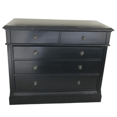 Pottery Barn Branford Black Wood 5 Drawer Dresser HR177 | Goodby Hello  (East Coast) - Bethesda, MD | ATTIC