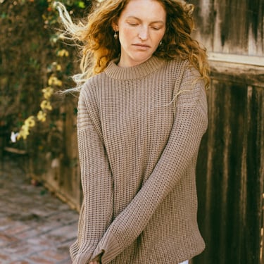 Cotton Fireside Sweater, Wet Sand