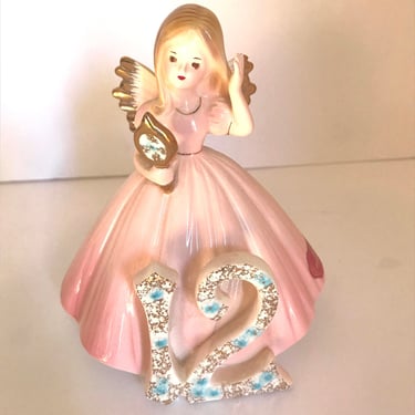 Josef Originals 12th Birthday Figurine Cake Topper Collectible 