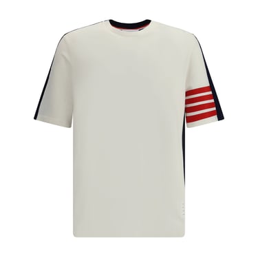 Thom Browne Men Polo Shirt Whit Iconic Bands