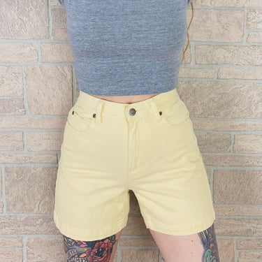 Liz Claiborne Pastel Yellow Jean Shorts / Size 25 
