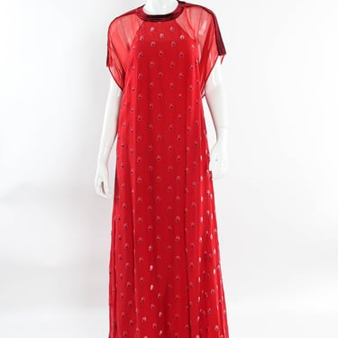 Rose Velvet Silk Panel Dress