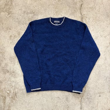 Vintage 1990s Lands End Made in USA  All Wool Crewneck Sweater Kids 14-16 