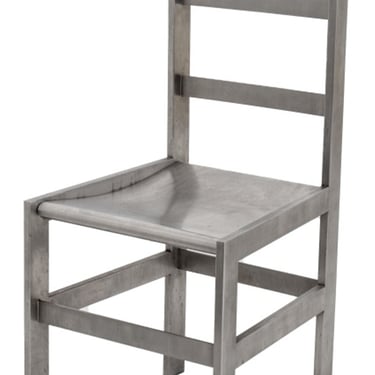 Modernist Stainless Steel Ladderback Chair