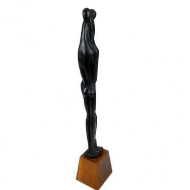1960s Embracing Figures Sculpture in Bronze