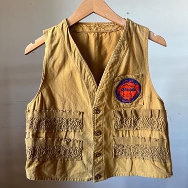 XS SM, Vintage 1950s Hunting Vest With Patch, Minnesota, R 