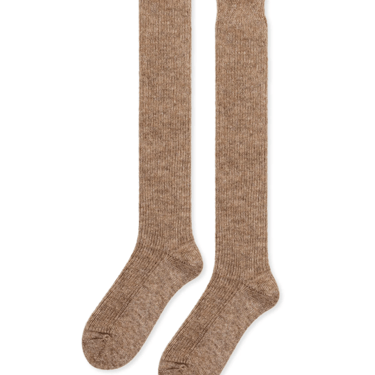 Shaggy Alpaca Over-The-Knee Sock in Heather