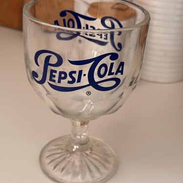 Vintage Pepsi Glass Goblet 