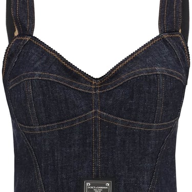 Dolce & Gabbana Denim Bustier Top Women