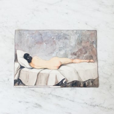 Reclining Nude Watercolor Painting | Pierre Jaillet