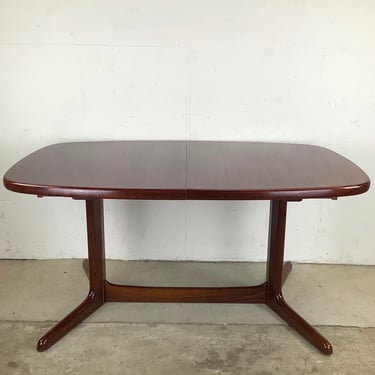 Scandinavian Modern Rosewood Dining Table- Two Leaves 