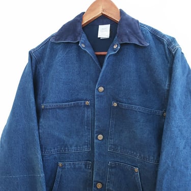 vintage chore jacket / vintage Stan Ray / 1990s Stan Ray blanket lined denim chore jacket Small 