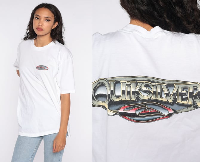 Quiksilver T Shirt Surfer Shirt 90s Tee Retro Tshirt Surf