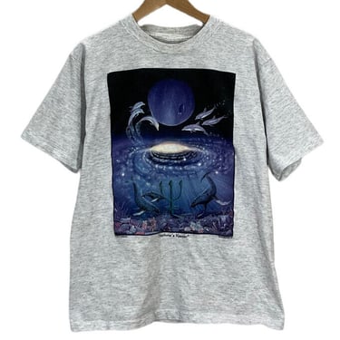 Vtg 90's Kurt Burmann Neptune’s Keeper Psychadelic Sea Life Art T-Shirt Medium