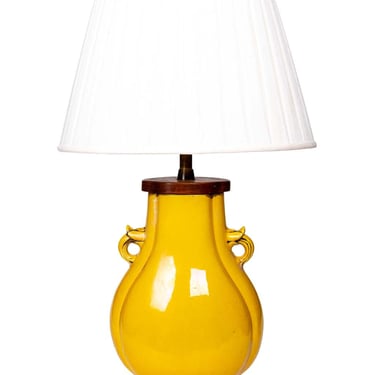 Yellow Chinese Porcelain Lamp