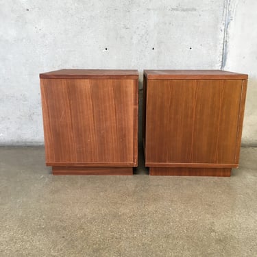 MCM Record Storage Cubes and Side Tables