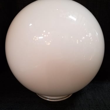 8 In. Faux Milk Glass Globe