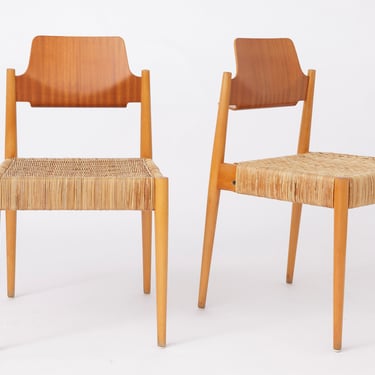 Pair Egon Eiermann Chairs #SE19 Bauhaus Germany 1950s Vintage 