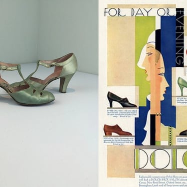 Dangerous Deco Desires - Vintage 1930s Celadon Green Silk Satin Evening Open Vamp Heels Pumps Shoes - 6 1/2 